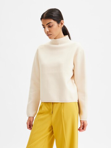 SELECTED FEMME Sweater 'Cali' in Beige: front