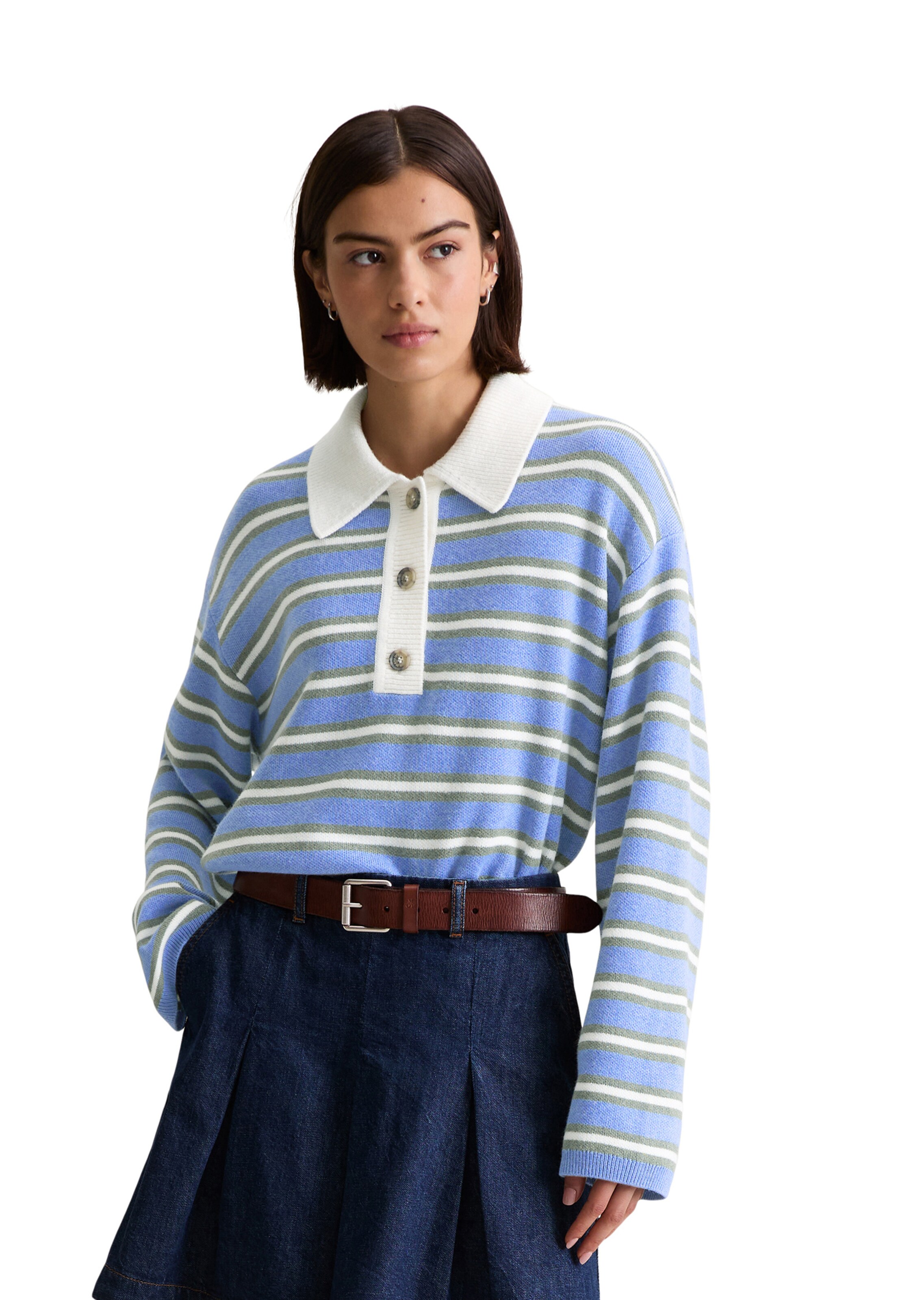 Marc O'Polo DENIM Sweater in Blue: front