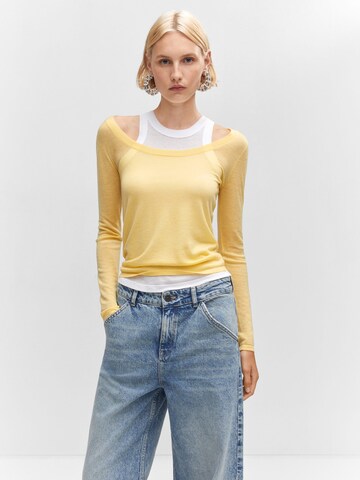 MANGO Sweater 'Zuki' in Yellow: front