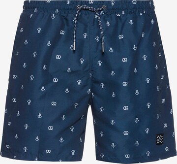 MAUI WOWIE Board Shorts in Blue: front