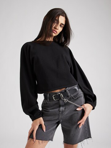 QS Sweatshirt in Schwarz: Vorderseite