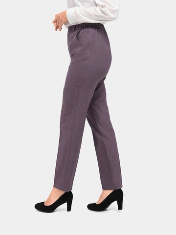 Regular Pantalon à plis Goldner en violet