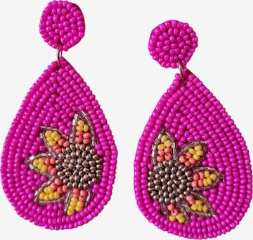 PfauGermany Earrings 'Beads Earring' in Pink: front