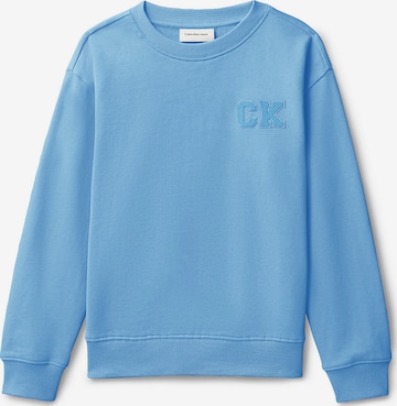 Sweat Calvin Klein Jeans en bleu : devant