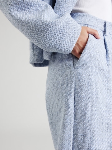 MSCH COPENHAGEN Široke hlačnice Hlače z naborki 'Abriella' | modra barva