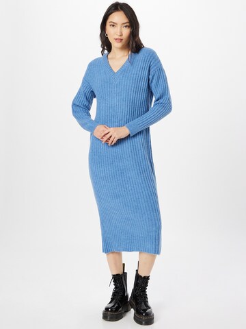 PIECES Strickkleid in Blau: Vorderseite
