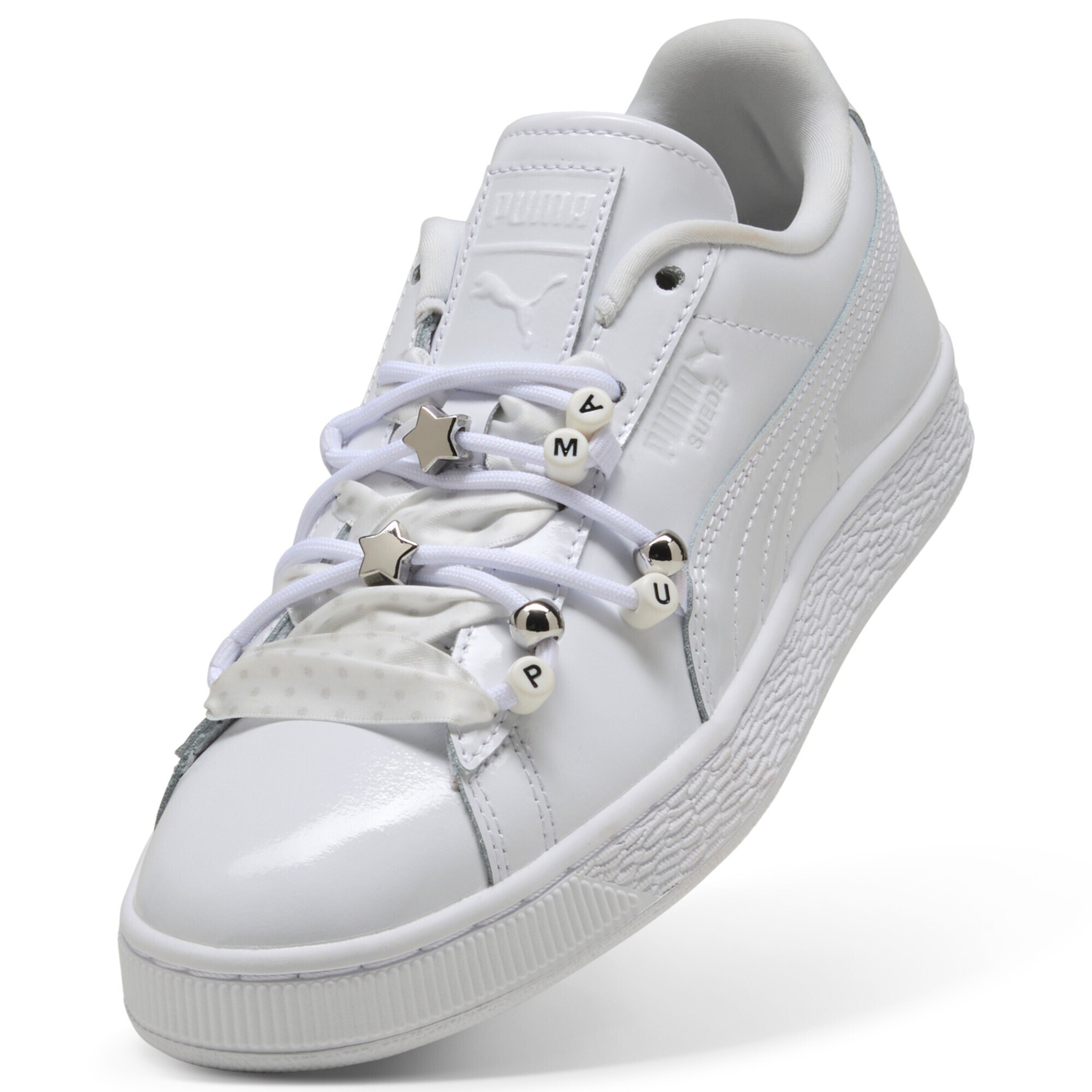 PUMA Platform trainers 'Suede Bloom Patent' in White
