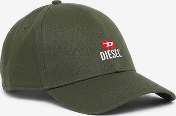 DIESEL Cap 'NEW-D-LOGO-OUT' in Green: front