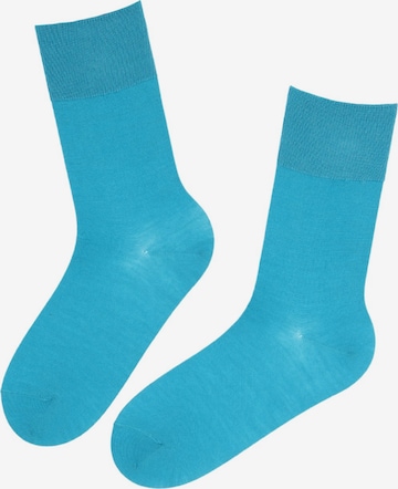 Calzino 'DOORA merino wool socks for women' di Sokisahtel in blu: frontale