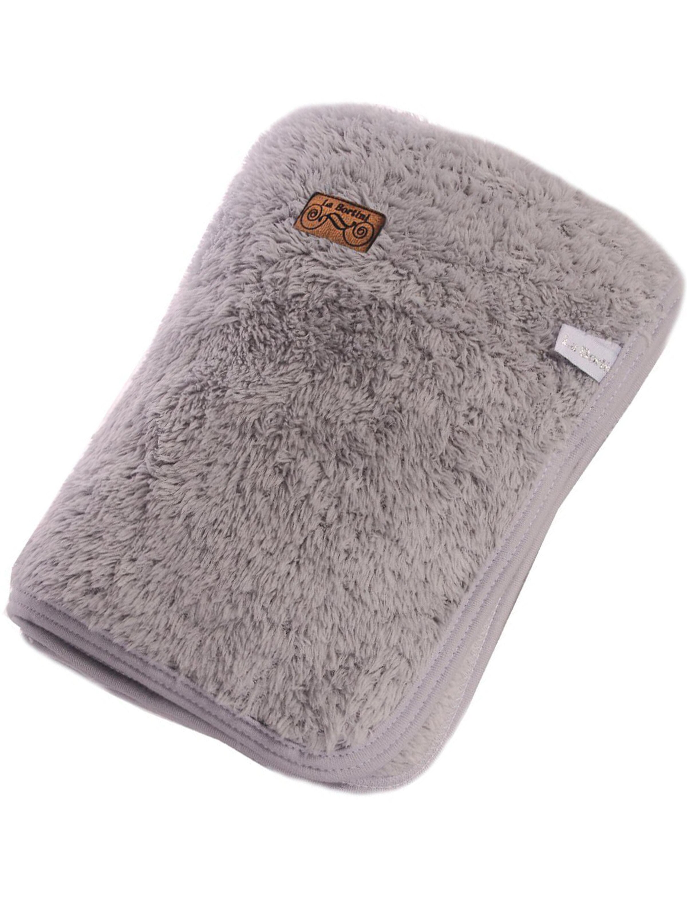 La Bortini Baby Blanket in Grey: front