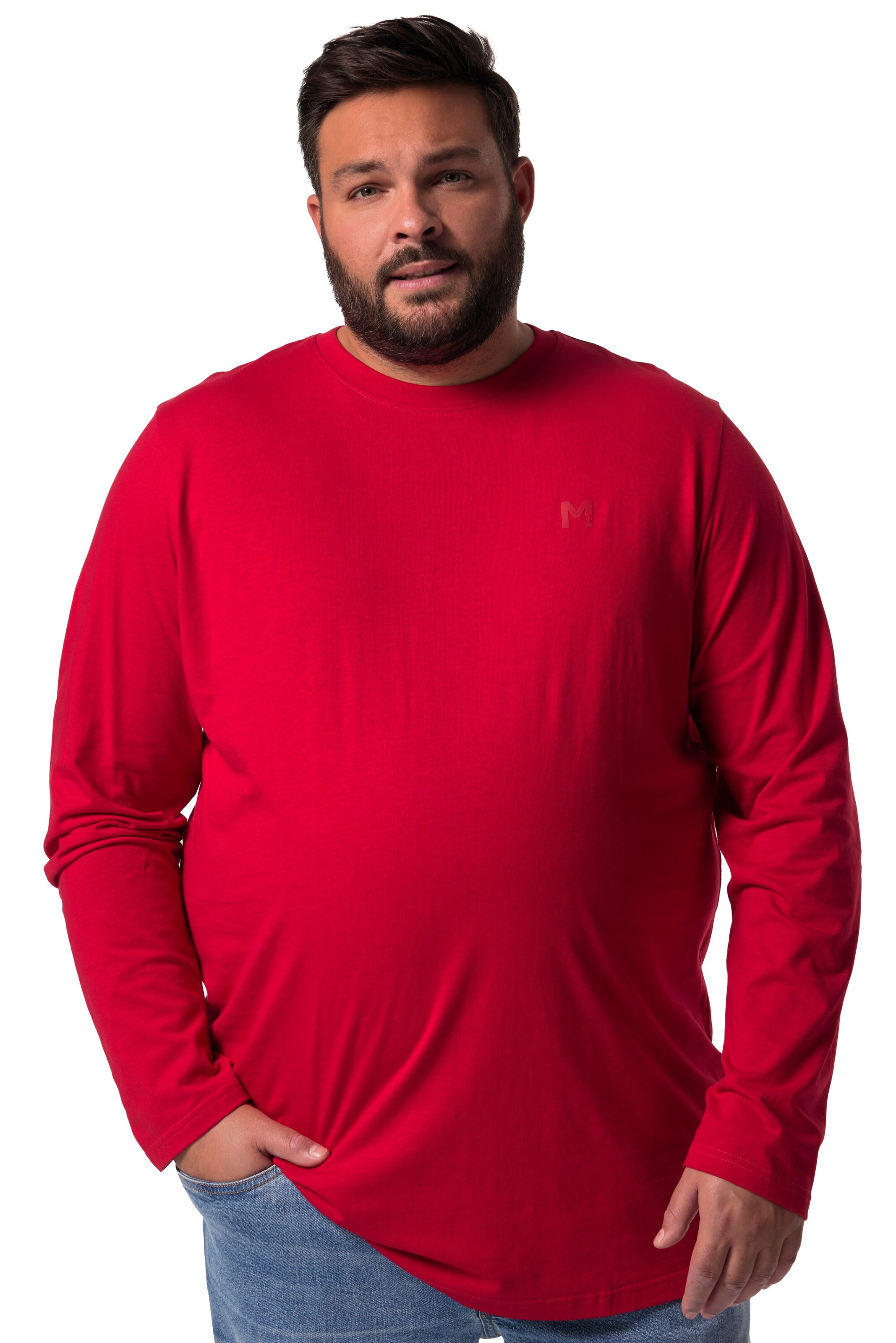 Men Plus T-Shirt in Rot: Vorderseite