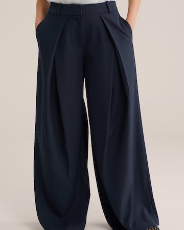 Wide leg Pantaloni con pieghe di WE Fashion in blu: frontale