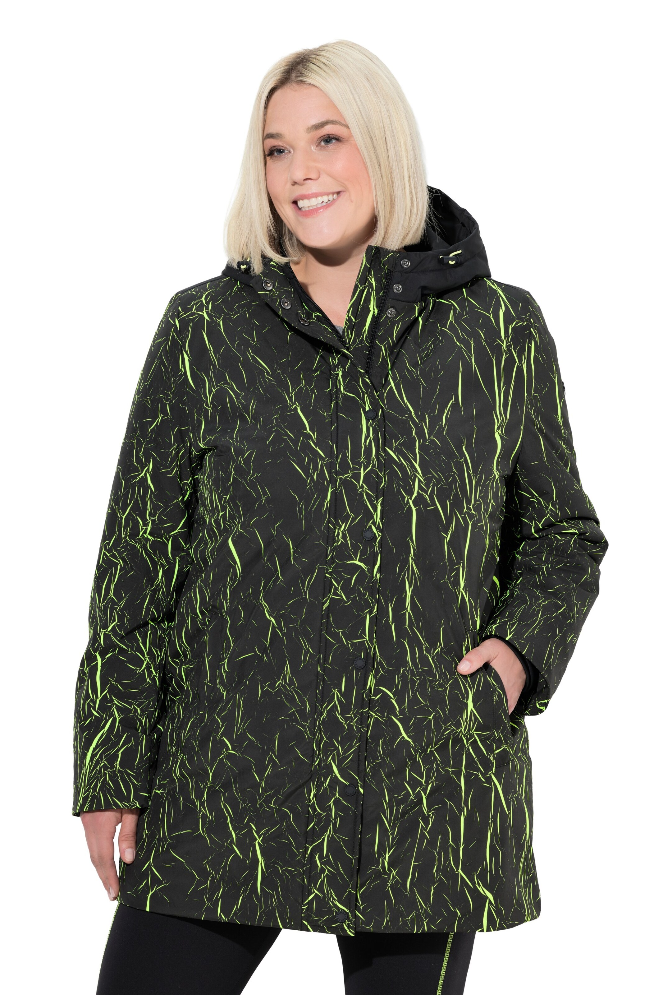 Ulla Popken Functionele jas in Zwart: voorkant