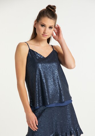 myMo at night Top in Blue: front