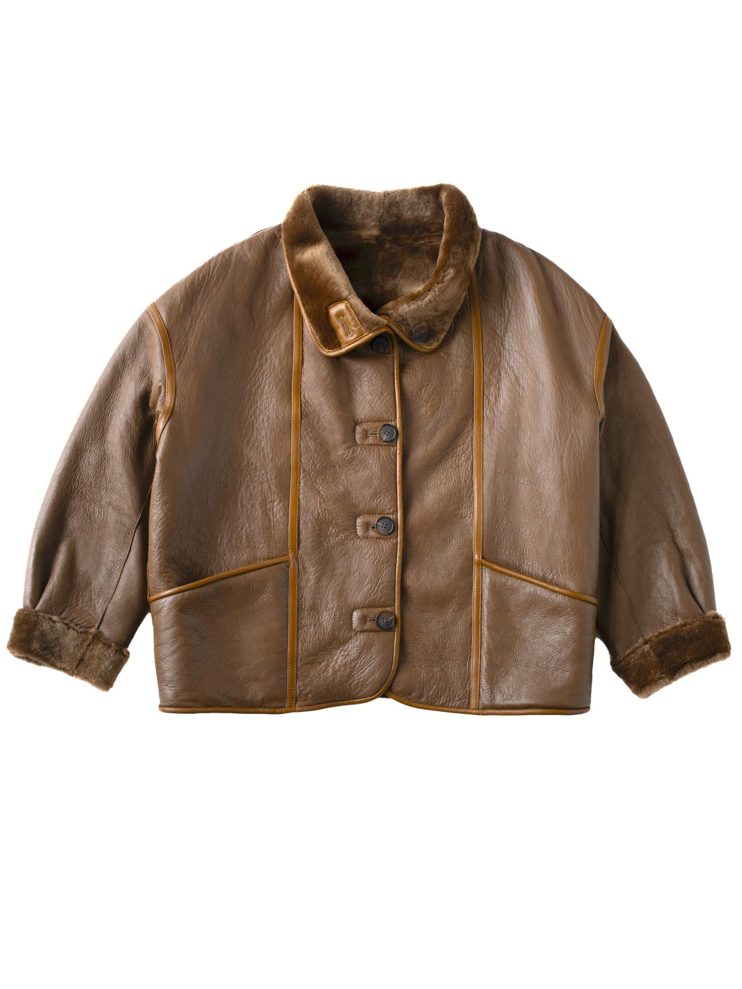 Just things we like - Chaqueta de invierno 'JIN Reversible  Shearling Jacket' en marrón: frente