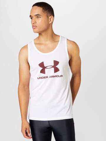 T-Shirt fonctionnel UNDER ARMOUR en blanc : devant