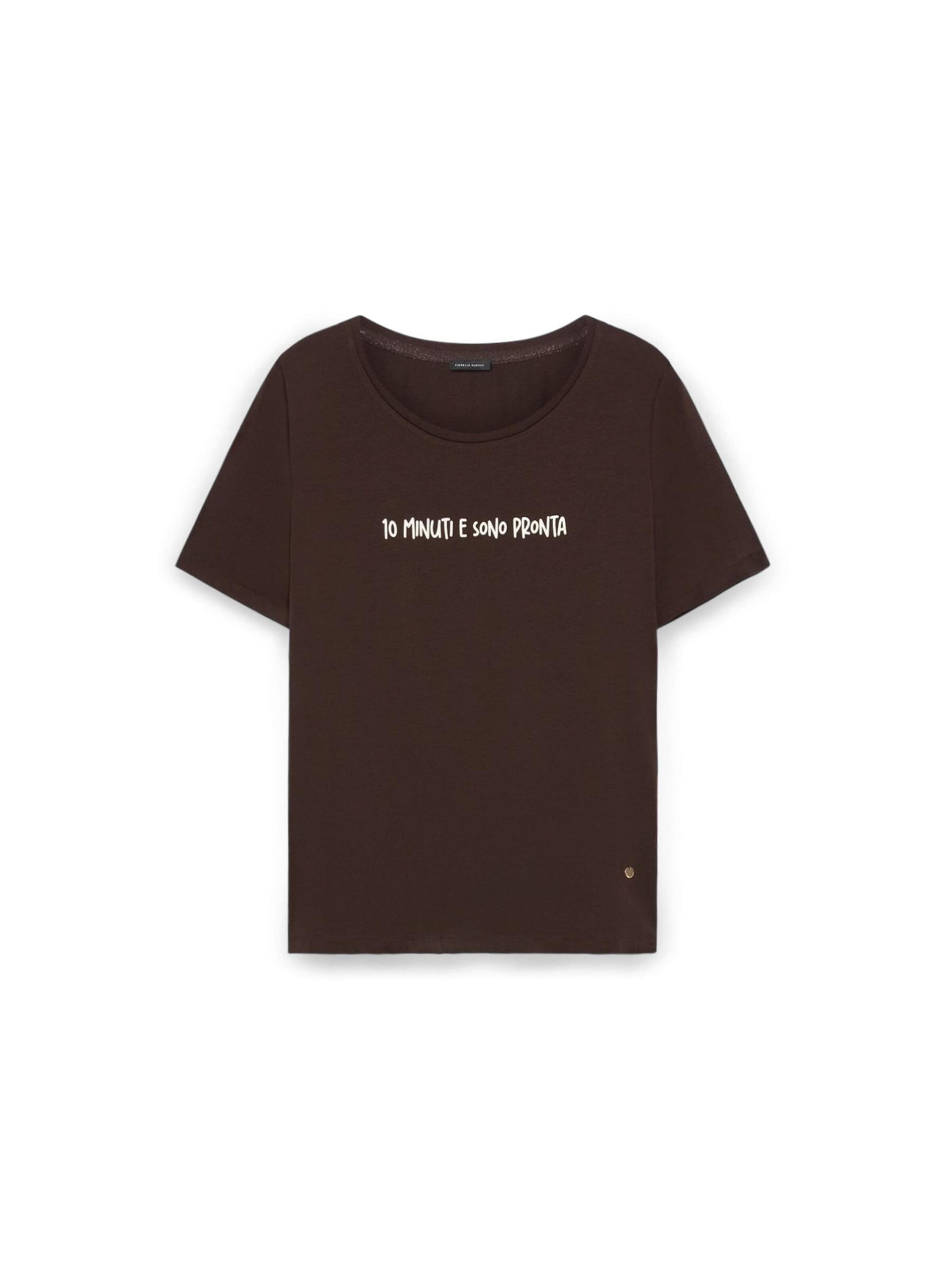 Fiorella Rubino - Camiseta en marrón: frente