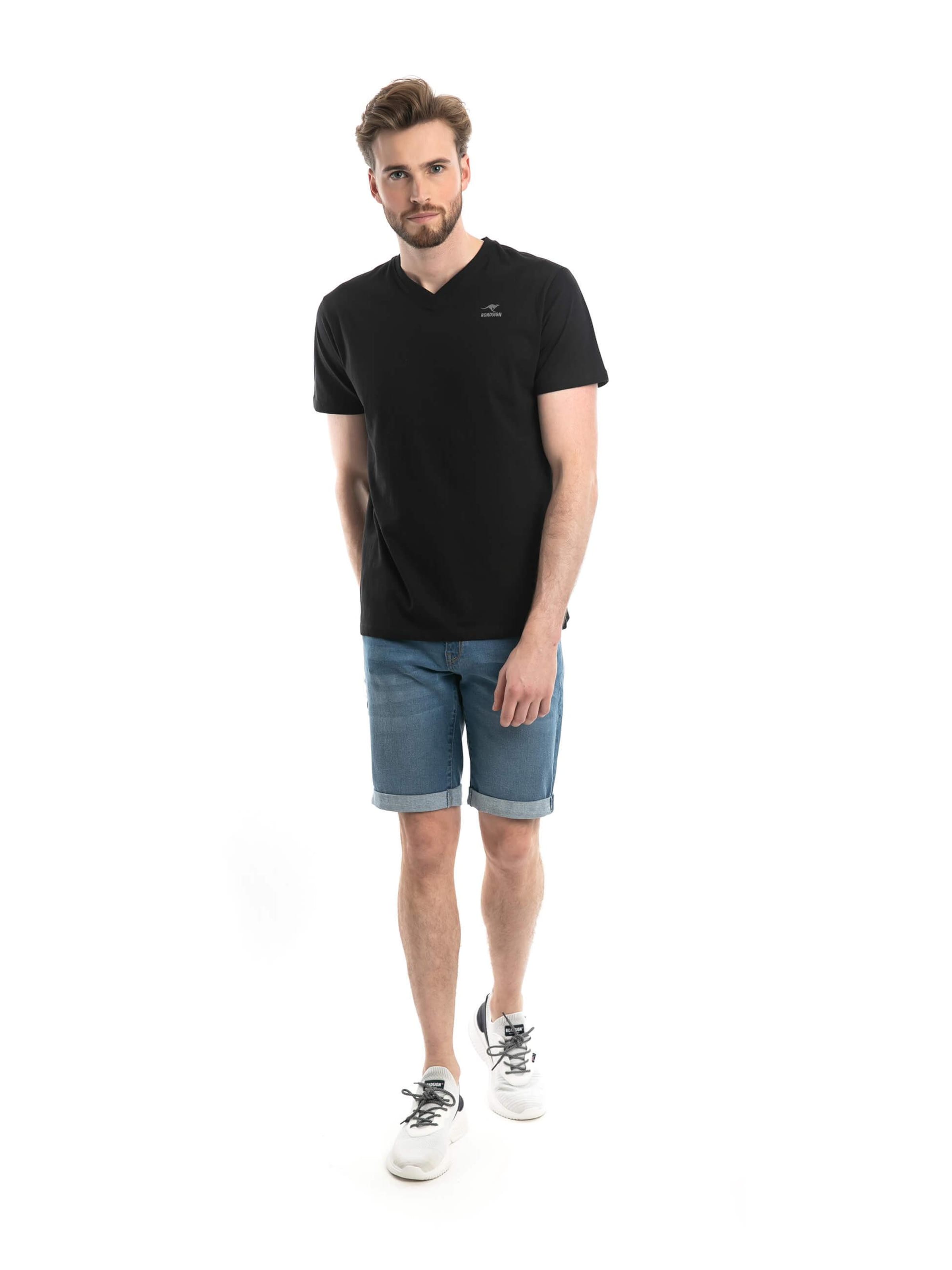 ROADSIGN australia Shirt 'T-Shirt Basic'‌‌‌ in Schwarz