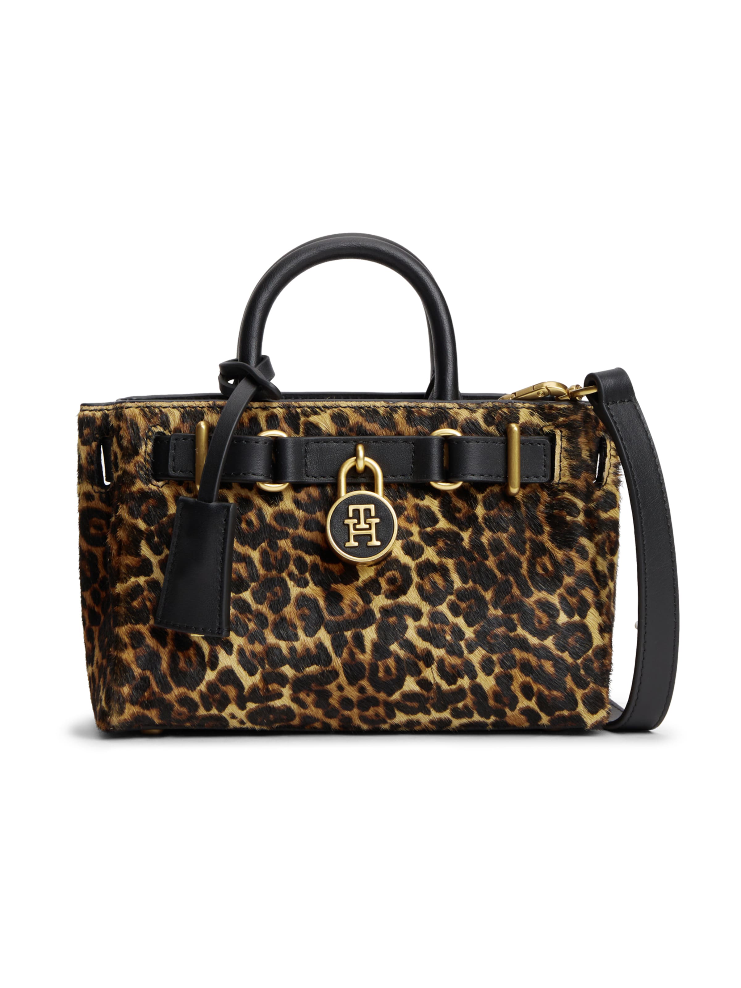 TOMMY HILFIGER - Shopper 'TOTE CHETAAH' en negro: frente