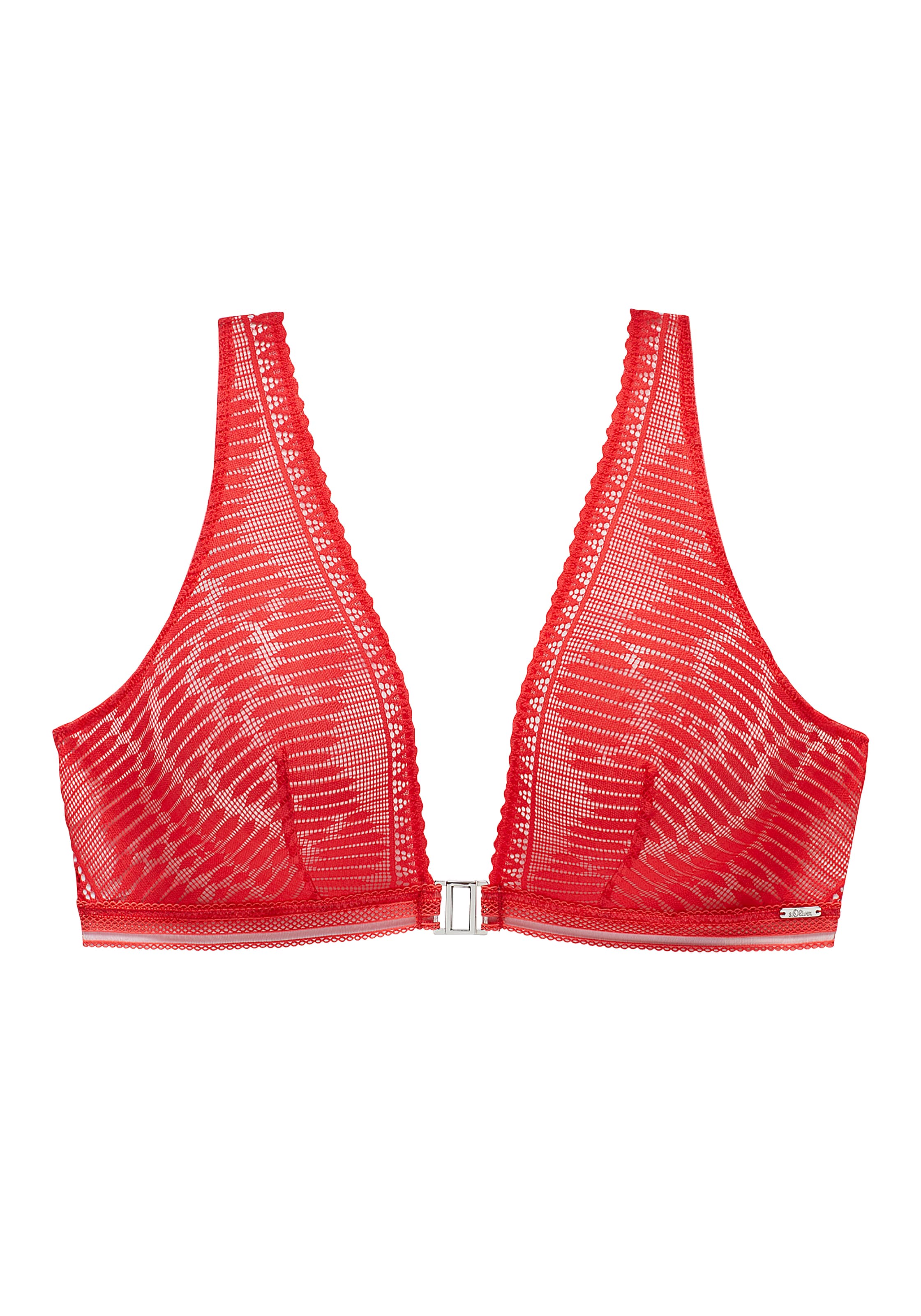 s.Oliver Сутиен с триъгълни чашки Сутиен в червено: отпред