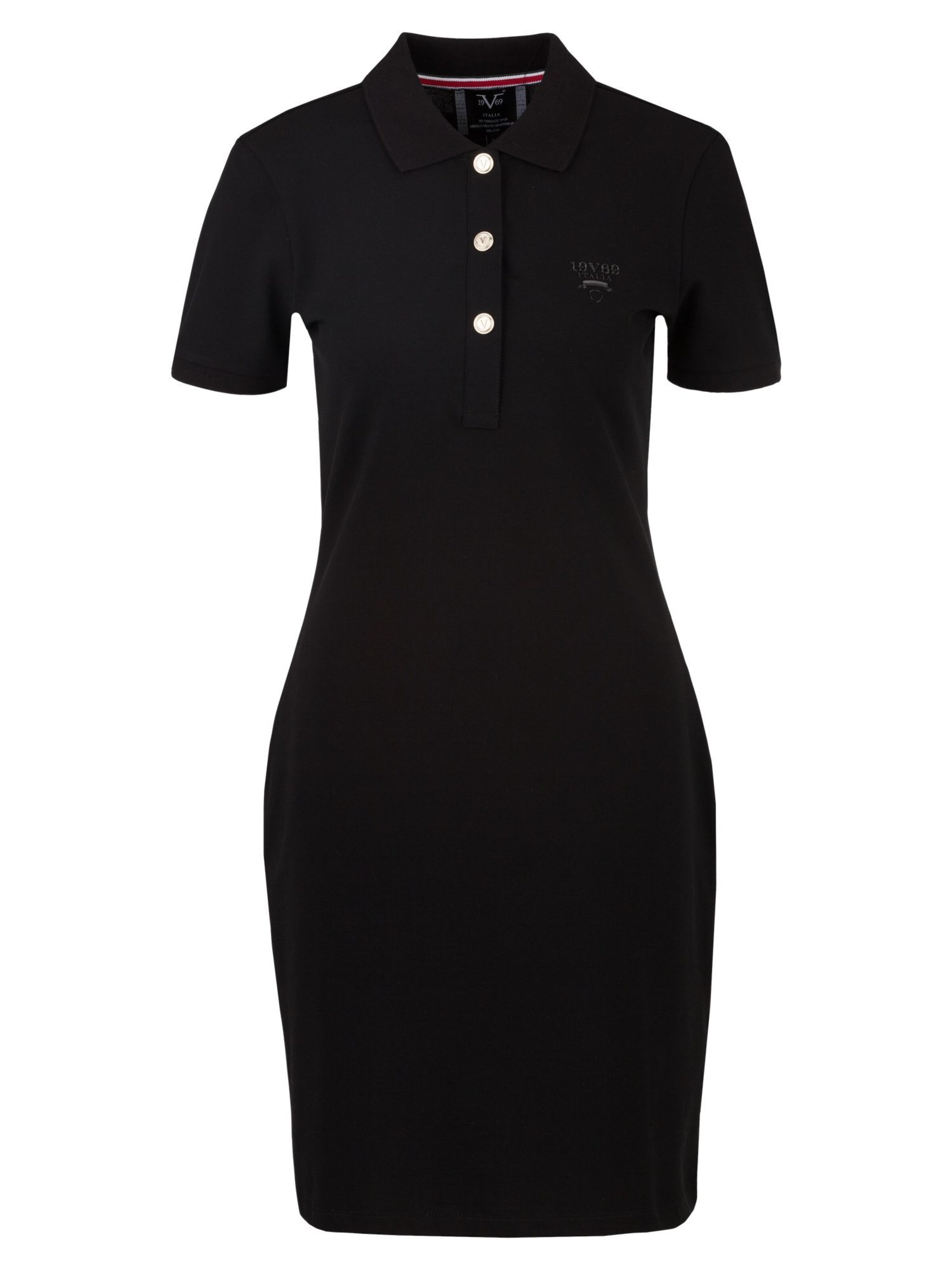 19V69 ITALIA Shirt dress 'Adribel Tennis' in Black: front