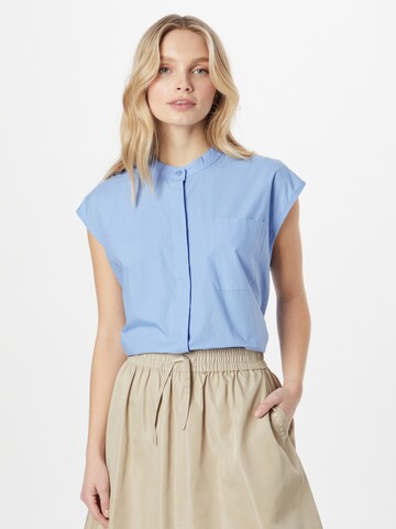 Blanche Blouse in Blauw: voorkant