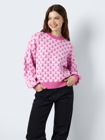 Pullover 'CHARLOTT' di Noisy may in rosa: frontale