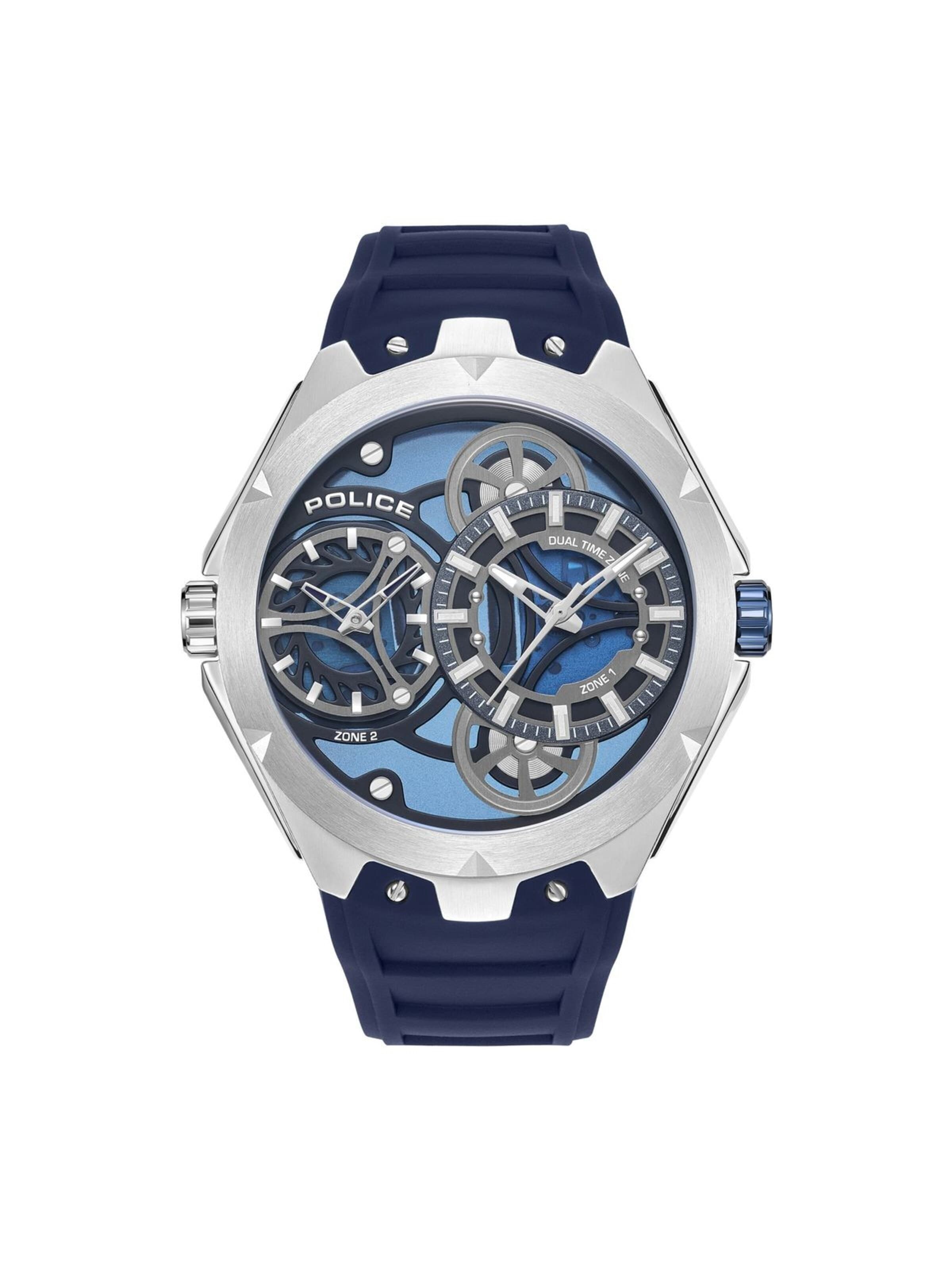 POLICE Analoog horloge in Blauw: voorkant