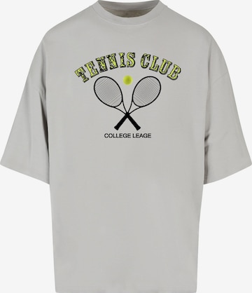 Merchcode Shirt 'Tennis Club' in Grijs: voorkant