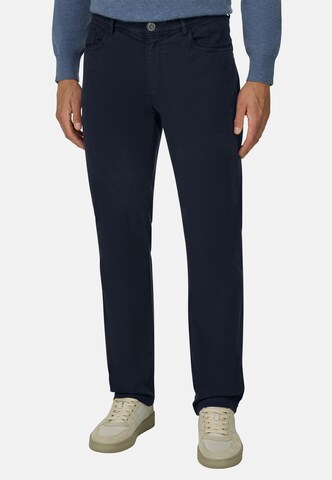 Coupe slim Pantalon chino Boggi Milano en bleu : devant