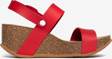 Bayton Strap sandal 'Selene' in Red