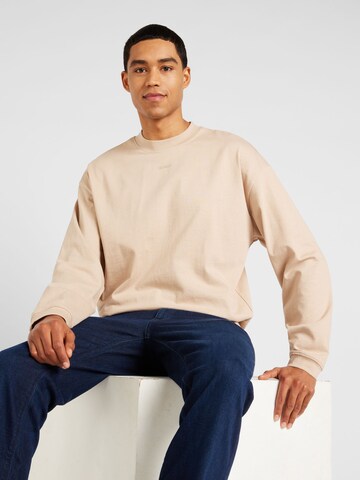 HUGO Sweatshirt 'Daposo' in Beige