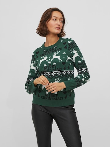 VILA Sweater in Green: front