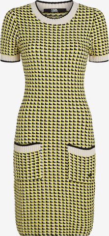 Karl Lagerfeld - Vestido de malha em amarelo: frente