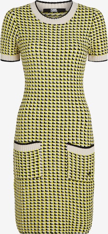 Karl Lagerfeld - Vestido de malha em amarelo: frente