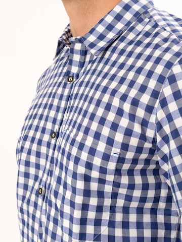 HerzSticht Traditional shirt 'Hochries' in Blue