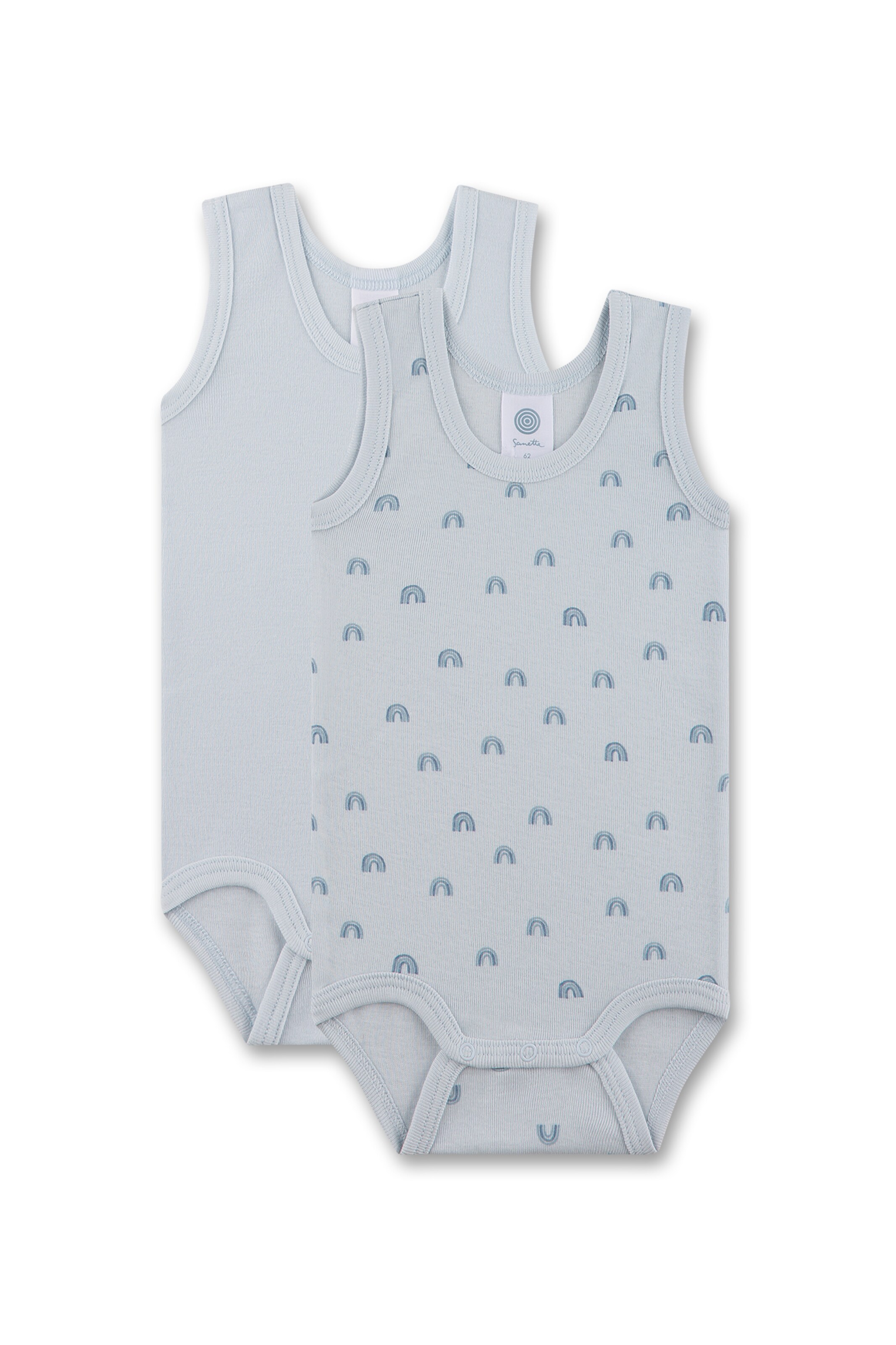 Tutina / body per bambino di Sanetta in blu: frontale