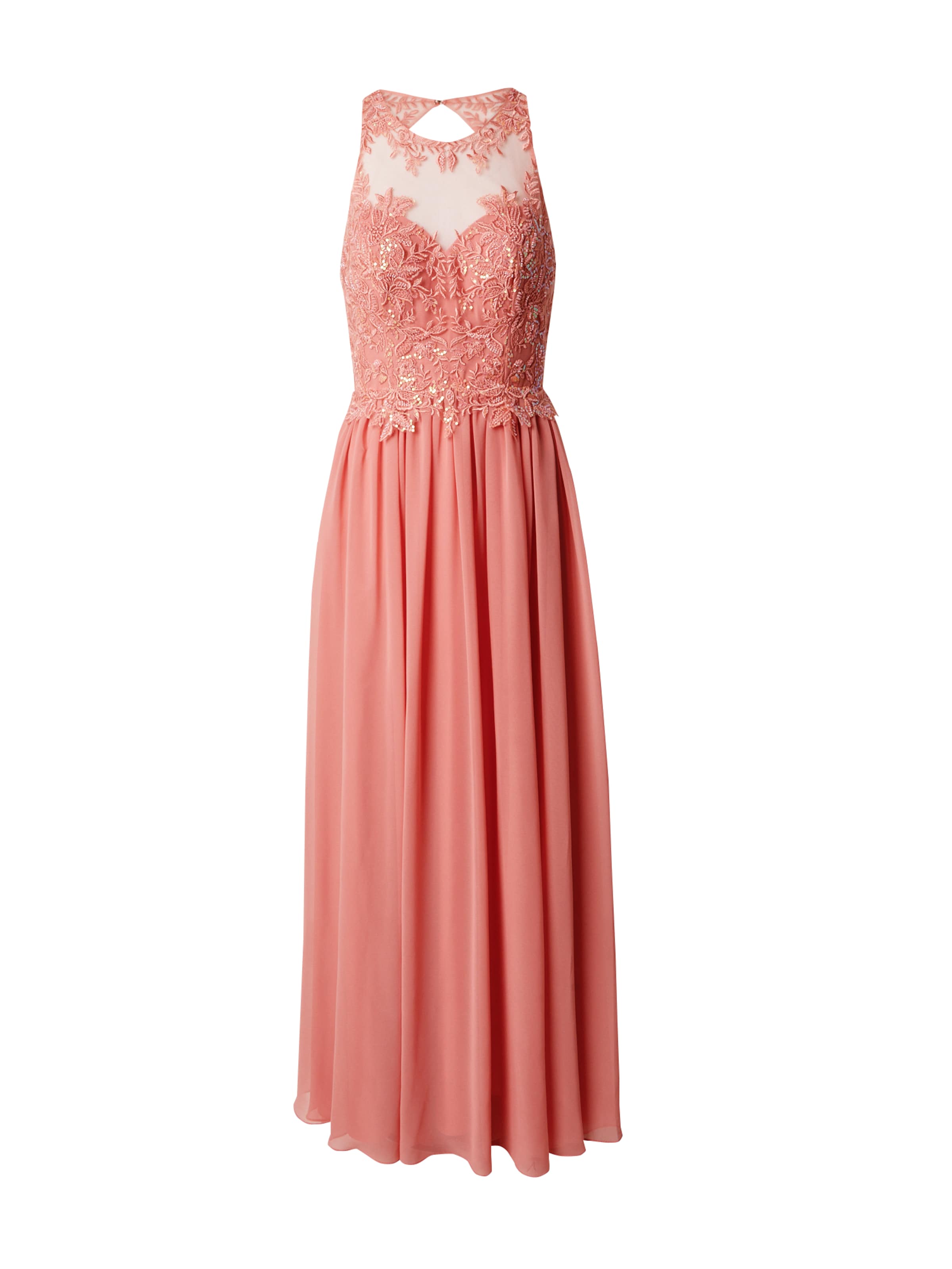 Robe de soirée Laona en orange : devant