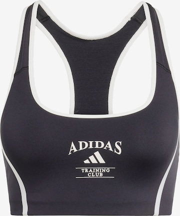 juoda ADIDAS PERFORMANCE Biustjė Sportinė liemenėlė 'Powerimpact Heritage': priekis