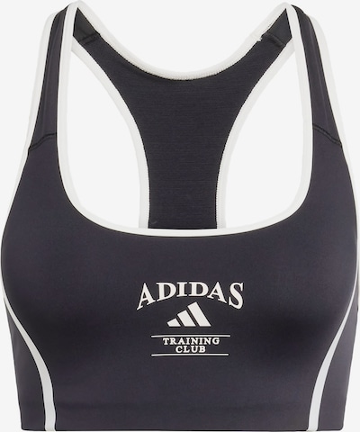 ADIDAS PERFORMANCE Sport-BH 'Powerimpact Heritage' in schwarz / weiß, Produktansicht