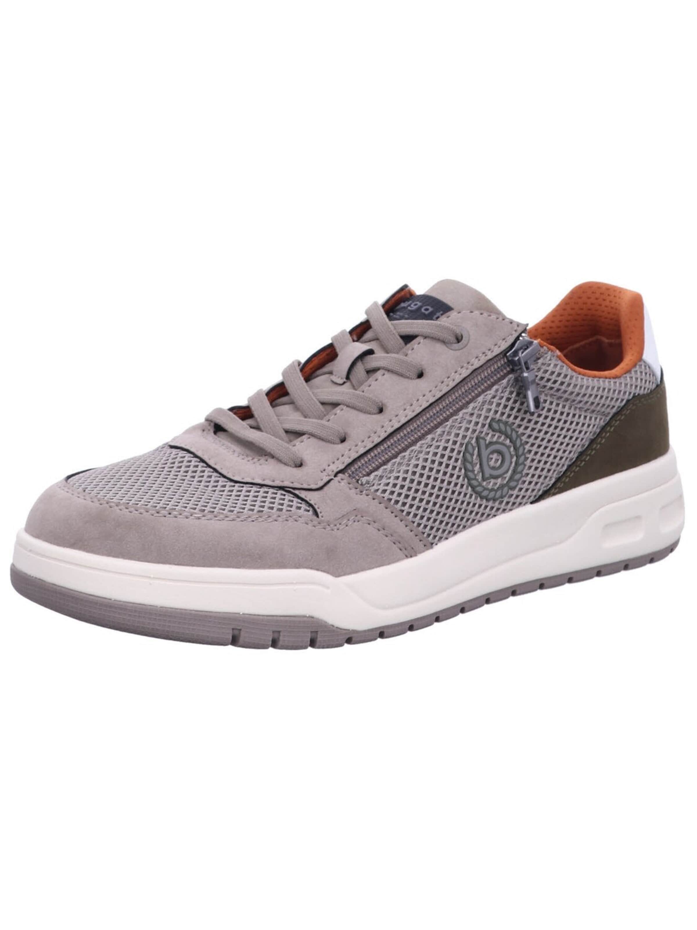 bugatti Sneaker low 'Sneaker Low Herren 321 ASF015000 1400 Leder-Mix in beige' in Grau: Vorderseite