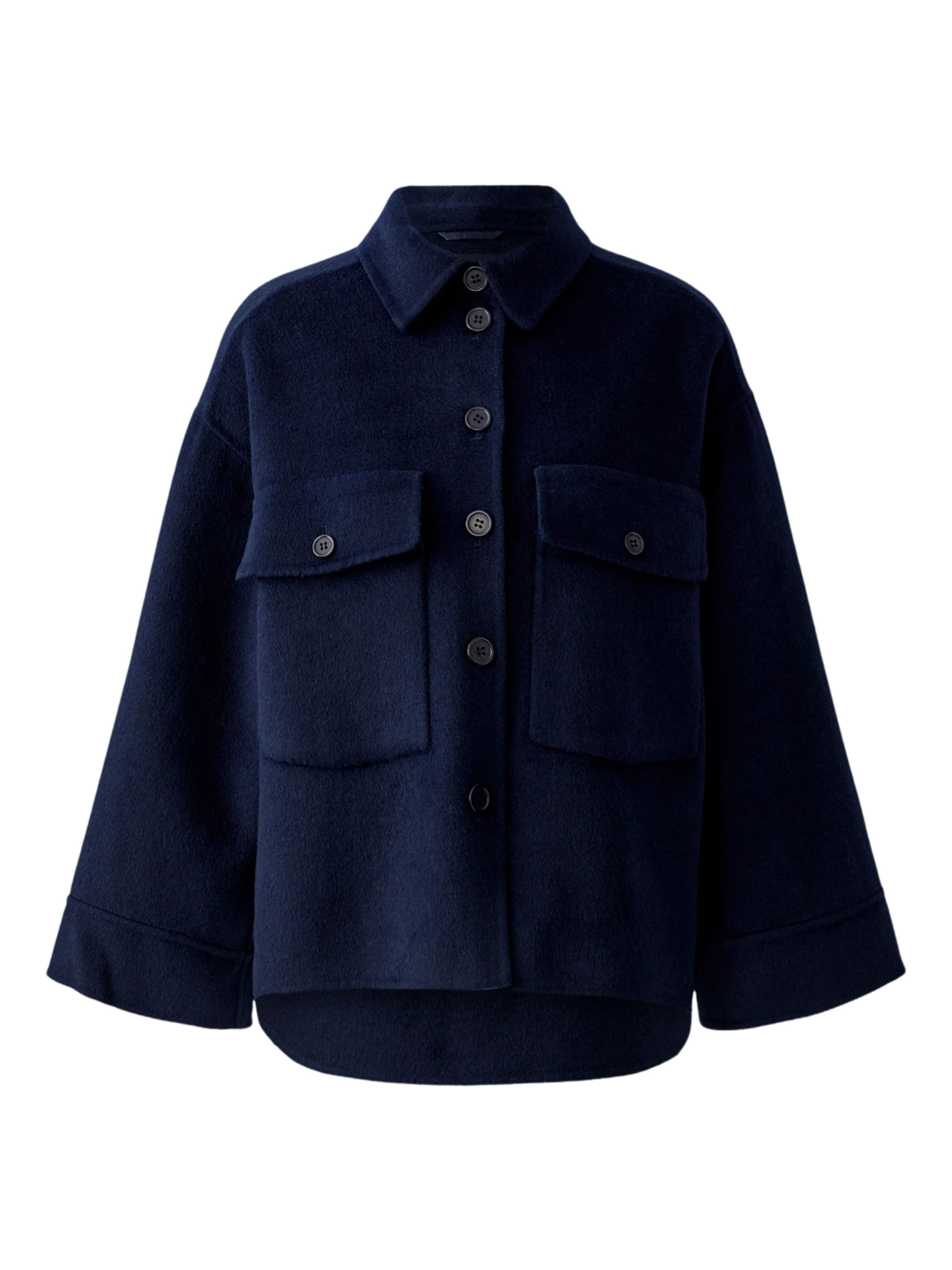 OUI Between-Season Jacket in Blue: front