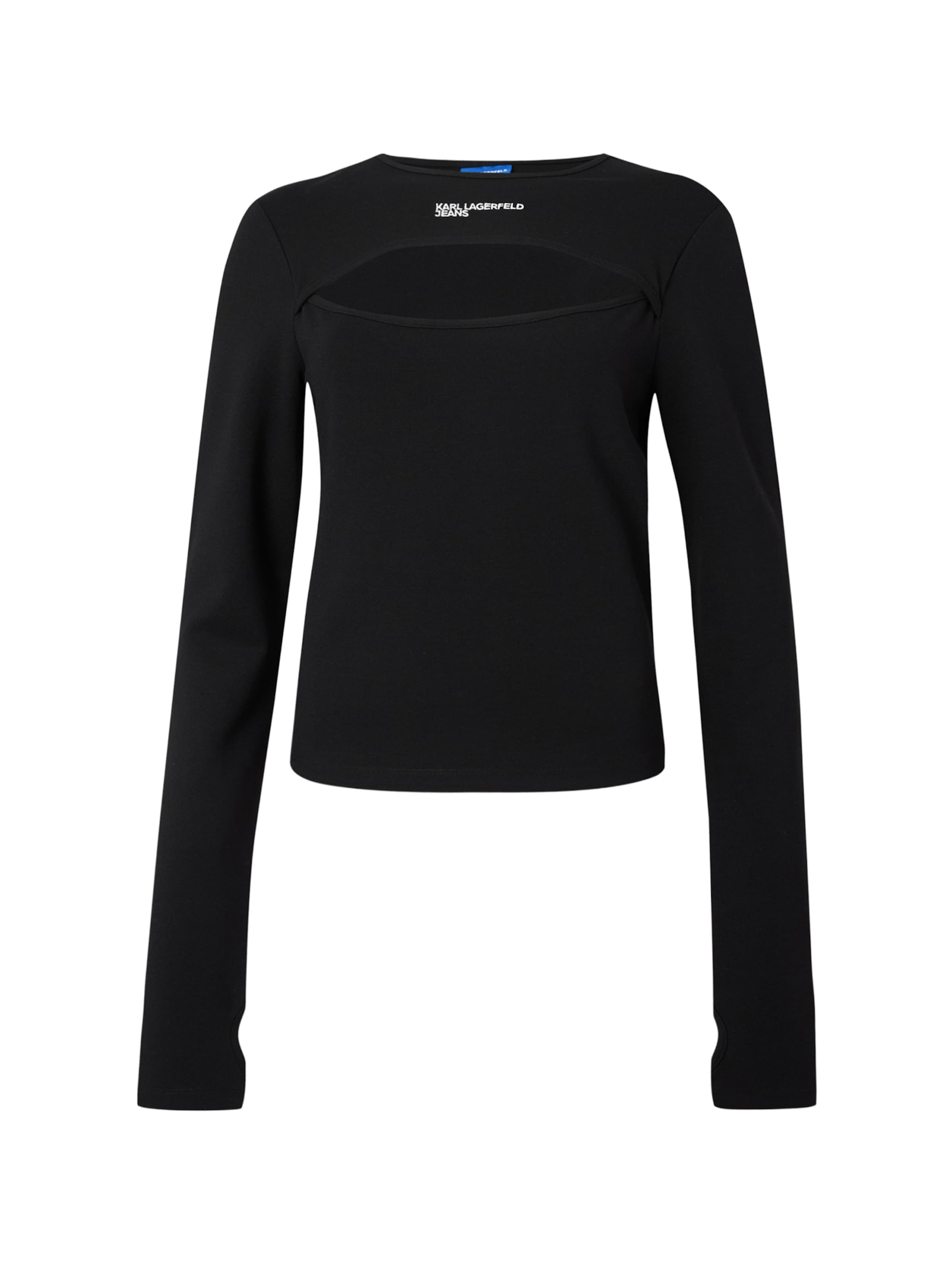 KARL LAGERFELD JEANS - Camisa em preto: frente