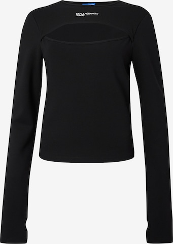 juoda KARL LAGERFELD JEANS Marškinėliai: priekis