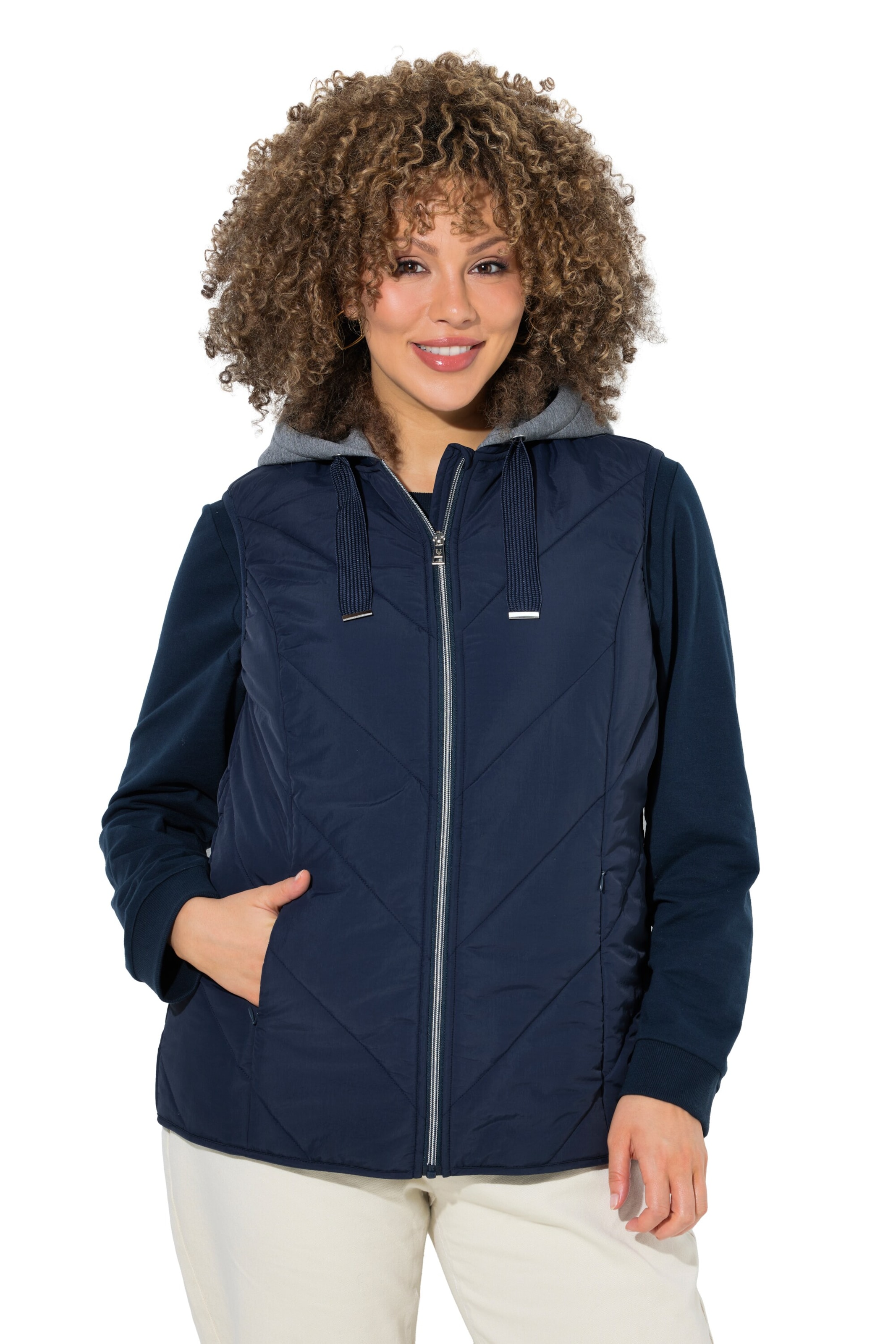 Ulla Popken Vest in Blue: front