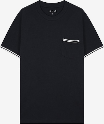 LTB Jeans - Camiseta 'LTB Jeans T-Shirt mit kontrastierenden Piqué-Details' en negro: frente