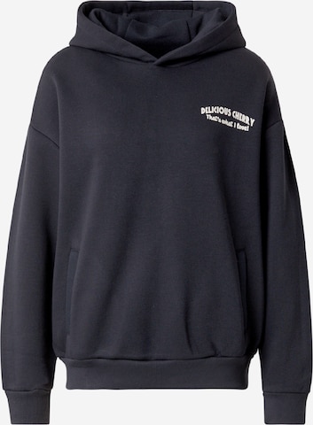 Sweat-shirt Sublevel en noir : devant