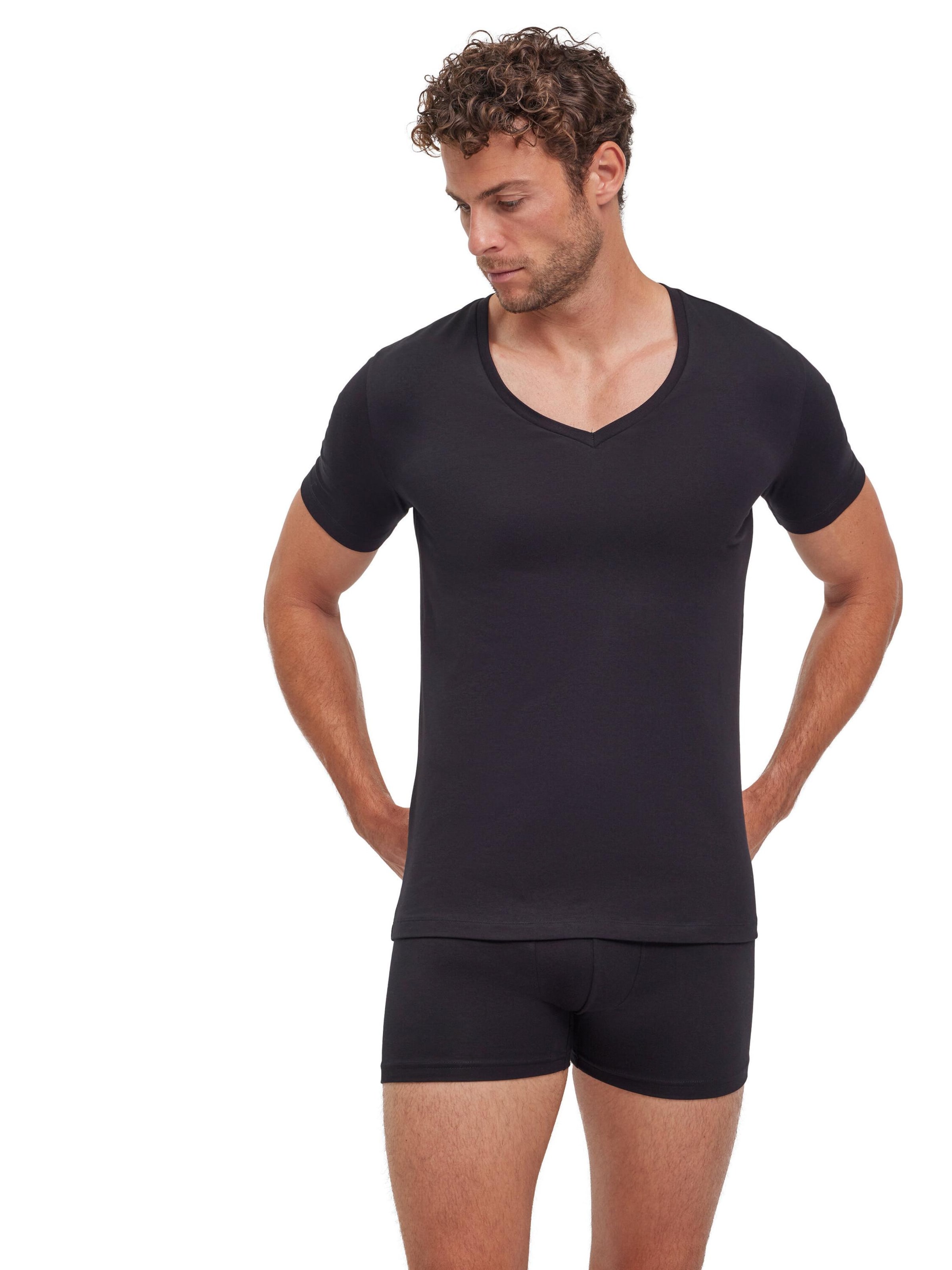 FALKE Undershirt '2-Pack' in Black: front