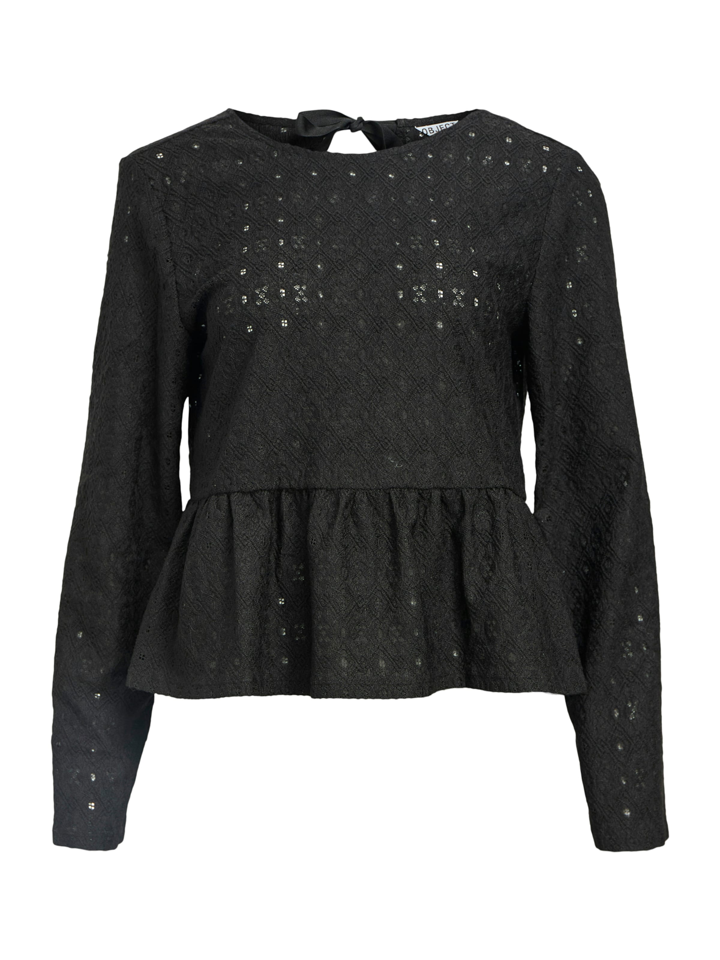 Geacă tricotată 'OBJLAILA' de la OBJECT pe negru: față