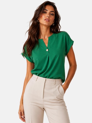 REGINA FASHION Bluza 'Blouse with button' | zelena barva